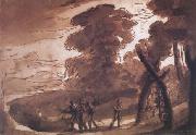 Claude Lorrain Landscape with Figures Before (mk17) oil